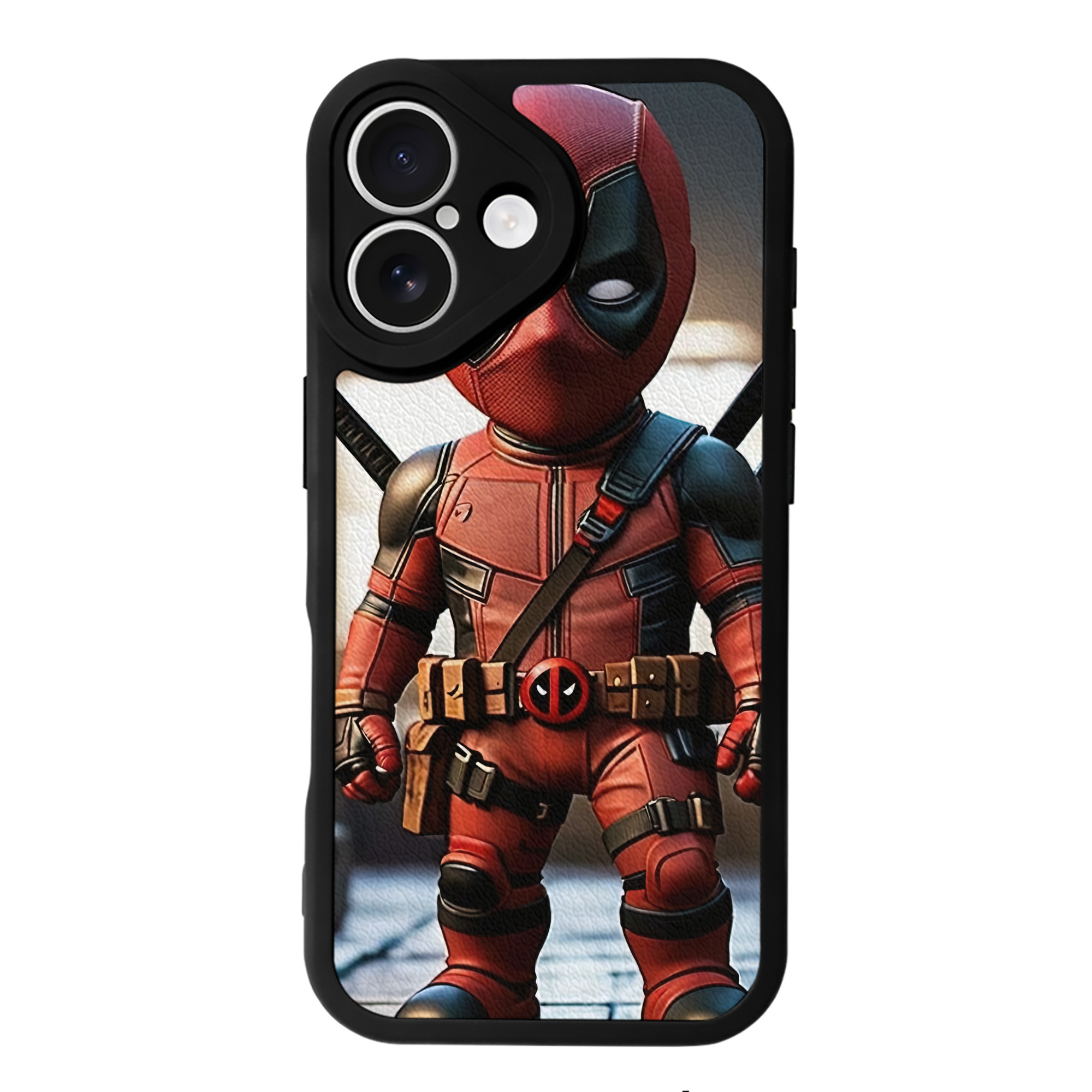 （画像用） Deadpool デッドプール 【iPhone 16シリーズ対応】シリコンスマホケース（レザー調） 材質：シリコン